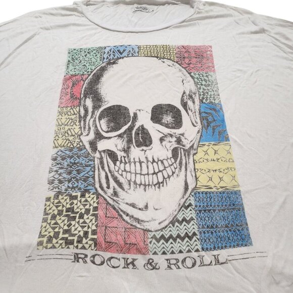 Lauren Moshi Dolman Sleeve Skull Shirt M/L - Picture 2 of 6